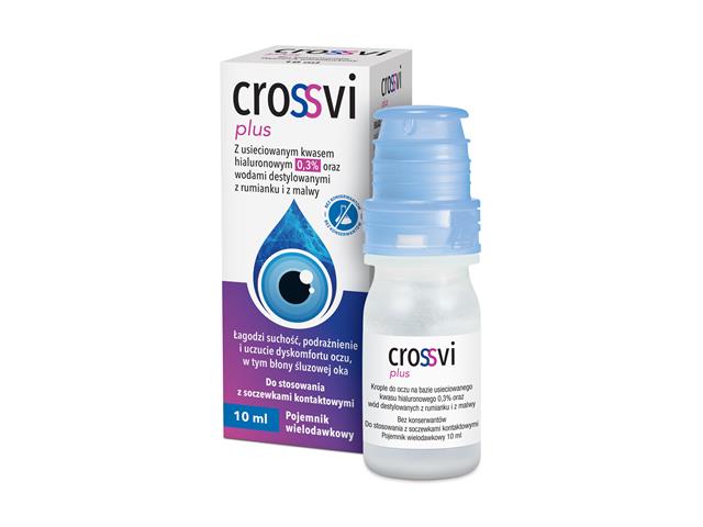 Crossvi Plus interakcje ulotka krople do oczu - 10 ml (poj.) (pojemnik z systemem dozującym)
