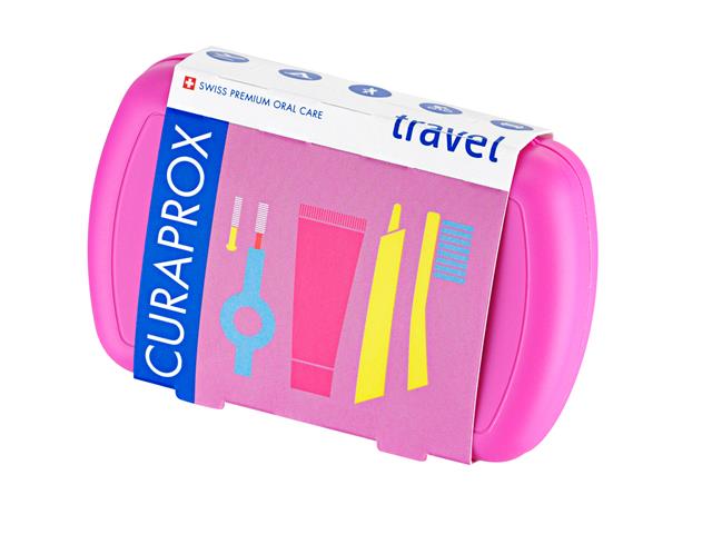 Curaprox Travel Set Zestaw podróżny pink interakcje ulotka   1 szt.