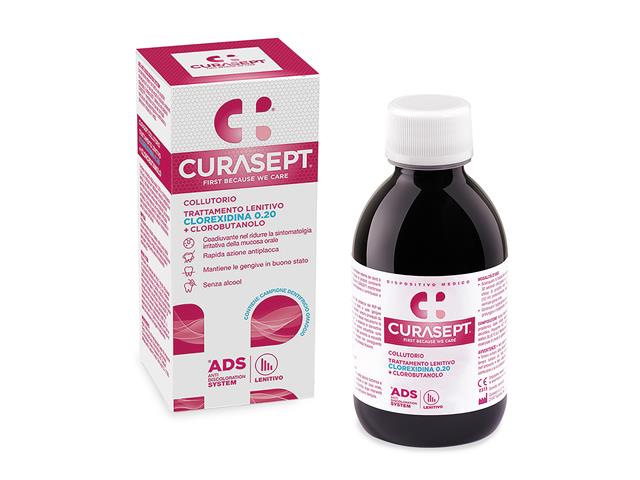 Curasept ADS 20 Płyn do płukania jamy ustnej z chlorheksydyną 0,2% + chlorobutanol interakcje ulotka płyn do płukania jamy ustnej - 200 ml
