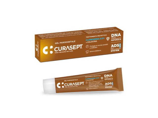 Curasept ADS DNA Gel 0,5% CHX + Colostro interakcje ulotka żel do stosowania na dziąsła  30 ml