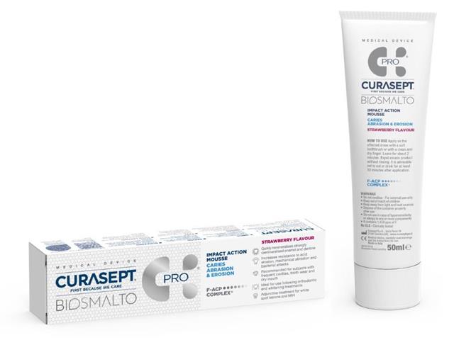 Curasept Biosmalto Mus do zęb. p/próch., erozji i abrazji intens. ochr. smak truskawkowy interakcje ulotka pasta do zębów  50 ml