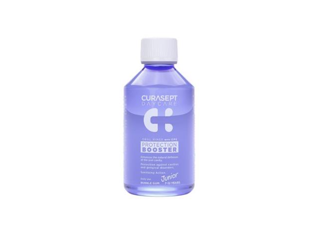 CURASEPT DAYCARE PROTECTION BOOSTER JUNIOR Płyn do płukania jamy ustnej BUBBLE GUM interakcje ulotka płyn do płukania jamy ustnej - 250 ml