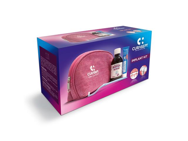 CURASEPT IMPLANT KIT Zestaw Płyn d/płuk.jamy ustnej+ Żel d/miejsc.leczenia dziąseł + Szczot.d/zęb. interakcje ulotka zestaw - 1 zest.