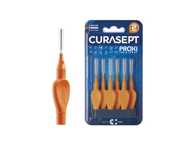 Curasept Proxi Szczoteczki międzyzębowe pomarańczowe T14 interakcje ulotka szczotka - 6 szt.