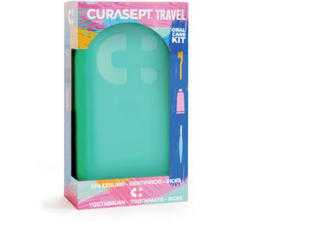 Curasept Travel Zestaw 1 szczoteczka Softline + pasta Daycare Booster 20 ml + 3 Pics do przestrzeni interakcje ulotka zestaw  1 op.