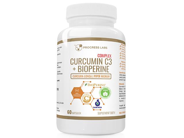 CURCUMIN C3 + BIOPERINE COMPLEX interakcje ulotka kapsułki  60 kaps.