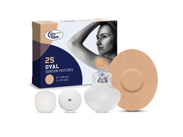 CureTape Sensor Patches Plastry ochronne na sensor CGM do monitorowania glikemii beżowy interakcje ulotka plaster  25 szt.