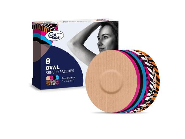 CureTape Sensor Patches Plastry ochronne na sensor CGM do monitorowania glikemii mix interakcje ulotka plaster  8 szt.
