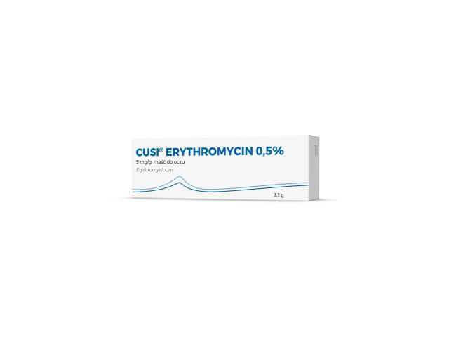 Cusi Erythromycin 0,5% interakcje ulotka maść do oczu 5 mg/g 3.5 g