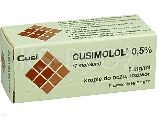 Cusimolol 0.5% interakcje ulotka krople do oczu, roztwór 5 mg/ml 5 ml