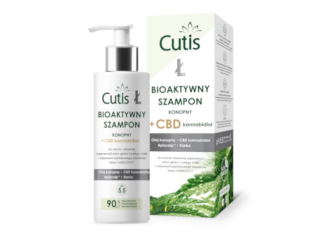 Cutis Ł Szampon do mycia włosów bioaktywny konopny + CBD interakcje ulotka   200 ml