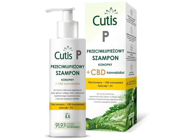 Cutis P Szampon przeciwłupieżowy konopny + CBD interakcje ulotka   150 ml