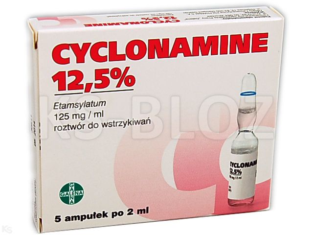 Cyclonamine 12.5% interakcje ulotka roztwór do wstrzykiwań 125 mg/ml 