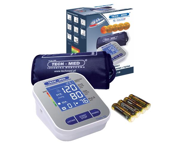 Cyfrowy aparat do pomiaru ciśnienia krwi i tętna TMA-10 interakcje ulotka ciśnieniomierz  1 szt.