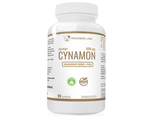 Cynamon 600 mg Ekstrakt interakcje ulotka kapsułki  90 kaps.