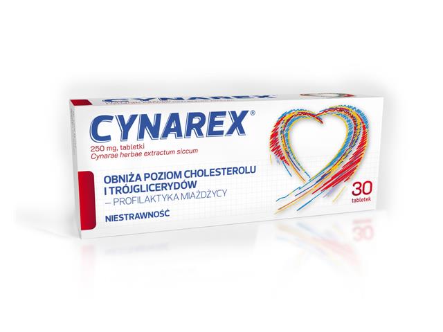 Cynarex interakcje ulotka tabletki 250 mg 30 tabl.