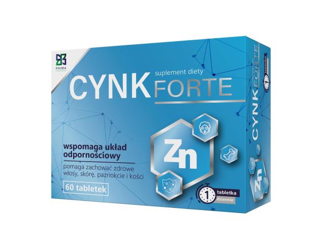 Cynk Forte interakcje ulotka tabletki  60 tabl.