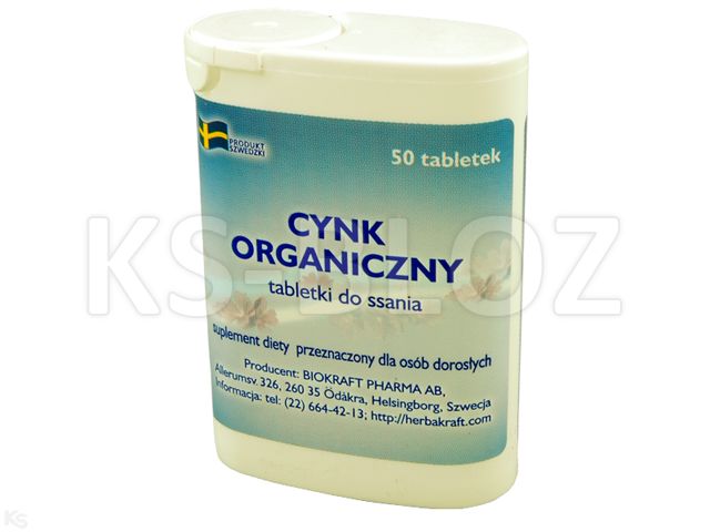 Cynk Organiczny interakcje ulotka tabletki do ssania 7 mg 50 tabl.