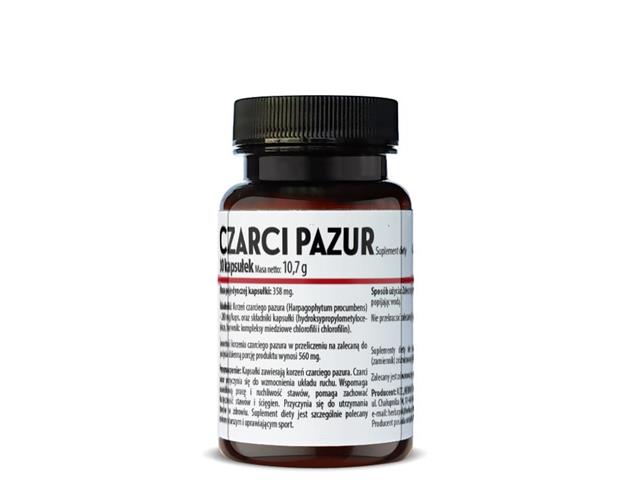 Czarci Pazur interakcje ulotka kapsułki - 30 kaps.