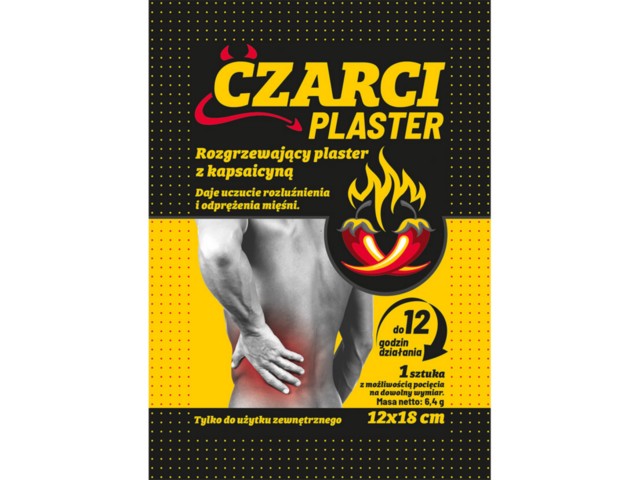 Czarci Plaster Plaster rozgrzewający z kapsaicyną interakcje ulotka   1 szt.