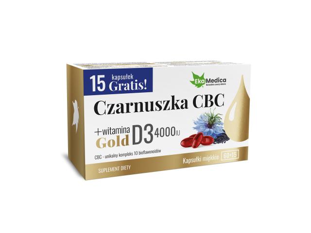 Czarnuszka Cbc Gold interakcje ulotka kapsułki  75 kaps.