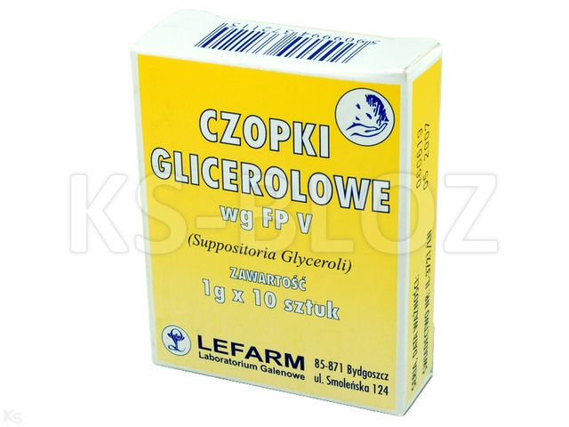 Czopki glicerolowe interakcje ulotka  1 g 10 czop.