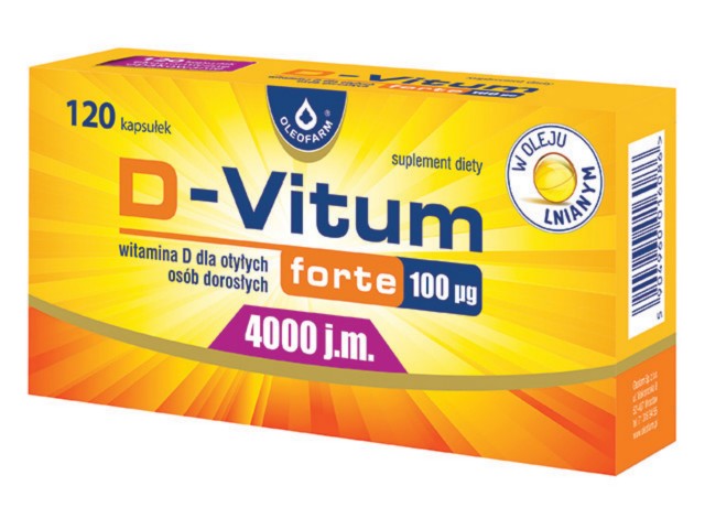 D-Vitum Forte 100 mcg interakcje ulotka kapsułki  120 kaps.