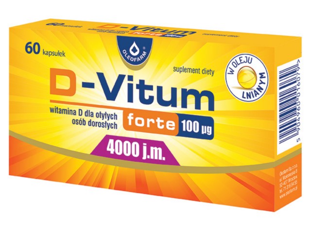 D-Vitum Forte 100 mcg interakcje ulotka kapsułki miękkie - 60 kaps.