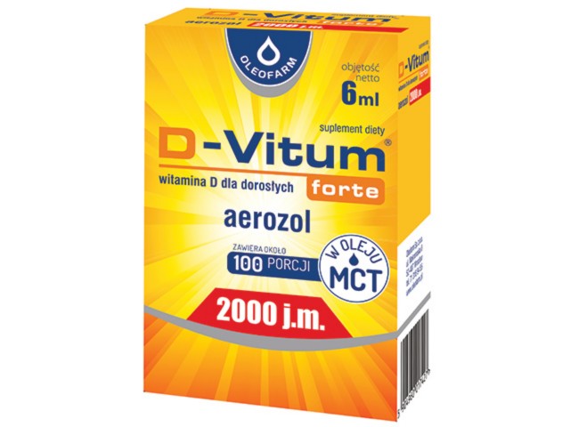 D-Vitum Forte 2000 j.m. Aerozol interakcje ulotka płyn  6 ml