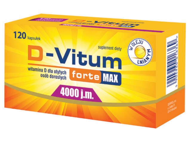 D-Vitum Forte Max 4000 j.m. interakcje ulotka kapsułki  120 kaps.