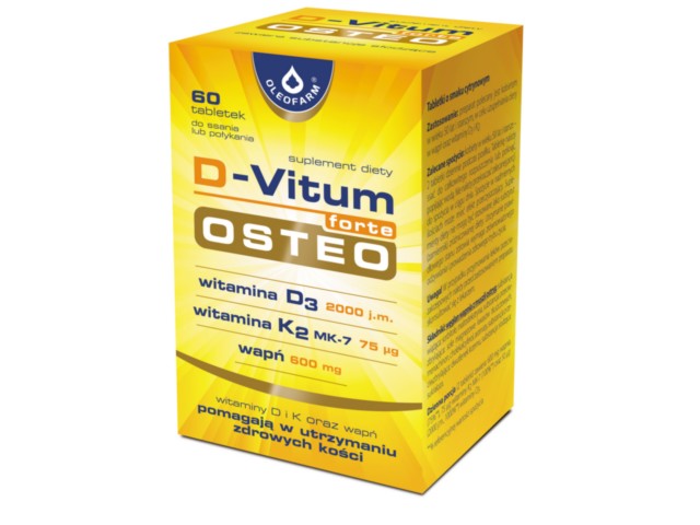 D-Vitum Forte Osteo interakcje ulotka tabletki  60 tabl.