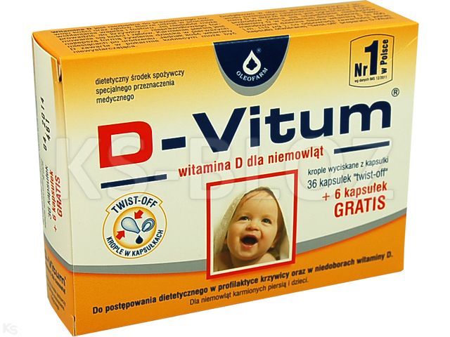 D Vitum Witamina D Dla Niemowląt 36 Kaps 6 Kaps Gratis