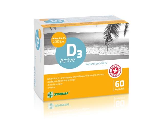D3 Active 2000 j.m. interakcje ulotka kapsułki miękkie - 60 kaps.