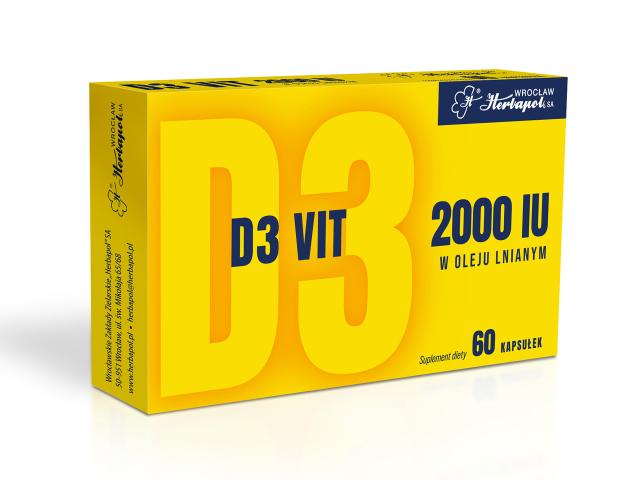 D3 Vit 2000 IU Herbapol Wrocław interakcje ulotka kapsułki miękkie  60 kaps.