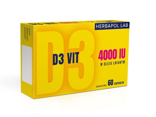 D3 Vit 4000 Herbapol Lab interakcje ulotka kapsułki  60 kaps.