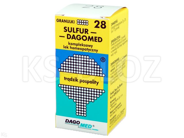 DAGOMED 28 Sulfur -trądzik pospolity interakcje ulotka granulki  7 g