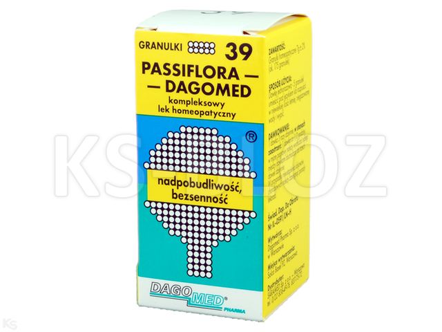 DAGOMED 39 Passiflora -bezsenność,nadpobud. interakcje ulotka granulki - 7 g