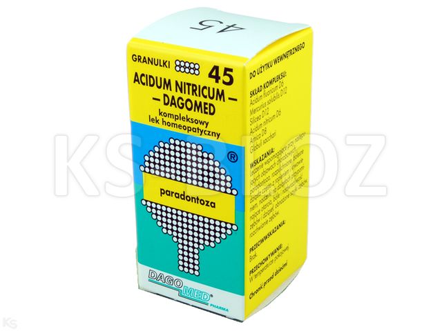 DAGOMED 45 Acidum nitricum -st.zapalne śluzówki interakcje ulotka granulki  7 g