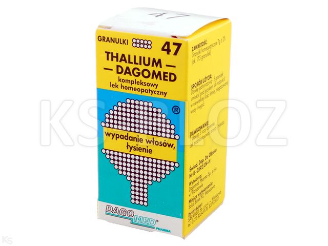 DAGOMED 47 Thallium -wyp.włosów łysienie interakcje ulotka granulki  7 g