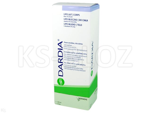 DARDIA LIPO Mleczko d/such.c. interakcje ulotka   200 ml