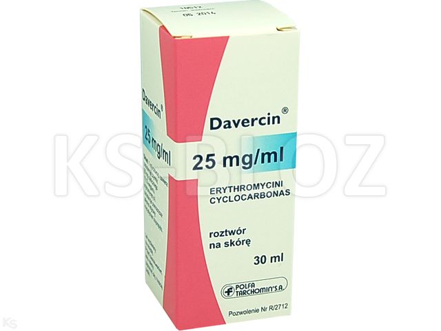 Davercin interakcje ulotka roztwór na skórę 25 mg/ml 30 ml