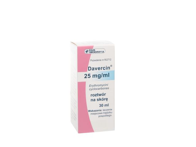 Davercin interakcje ulotka roztwór na skórę 25 mg/ml 30 ml