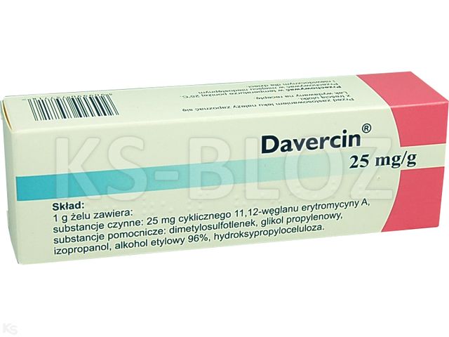 Davercin interakcje ulotka żel 25 mg/g 30 g