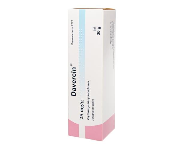 Davercin interakcje ulotka żel 25 mg/g 30 g (tub.)