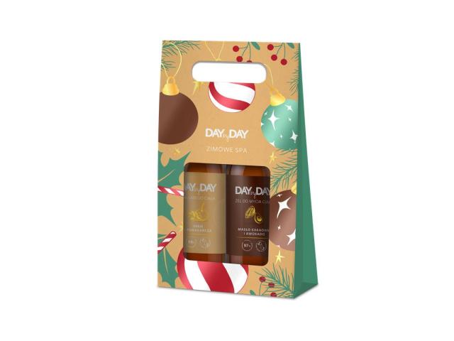 Day By Day Zimowe Spa zest. Żel d/myc. ciała masło kakaowe/awokado + bals. do ciała imbir/pomarańcza interakcje ulotka zestaw  400 ml + 400 ml