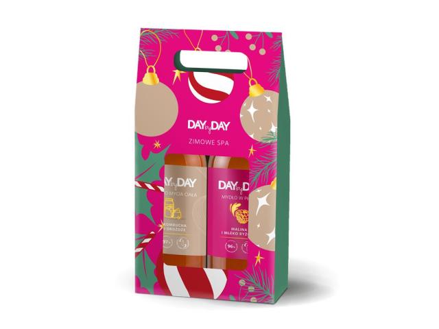 Day By Day Zimowe Spa Zestaw Żel do mycia kombucha/drożdże + Mydło w płynie malina/mleko ryżowe interakcje ulotka zestaw  400 ml + 400 ml
