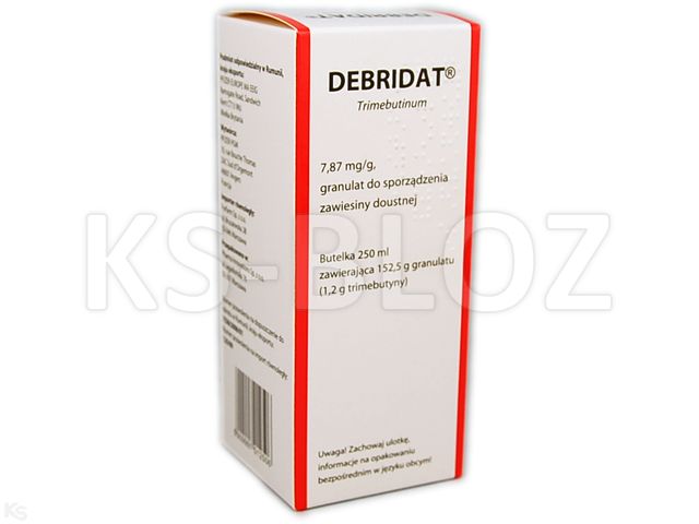 Debridat interakcje ulotka granulat do sporządzania zawiesiny doustnej 7,87 mg/g 250 ml (but.)