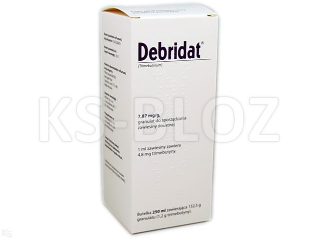 Debridat interakcje ulotka granulat do sporządzania zawiesiny doustnej 7,87 mg/g 250 ml (but.)