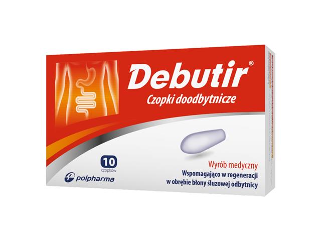 Debutir interakcje ulotka czopki doodbytnicze - 10 czop.