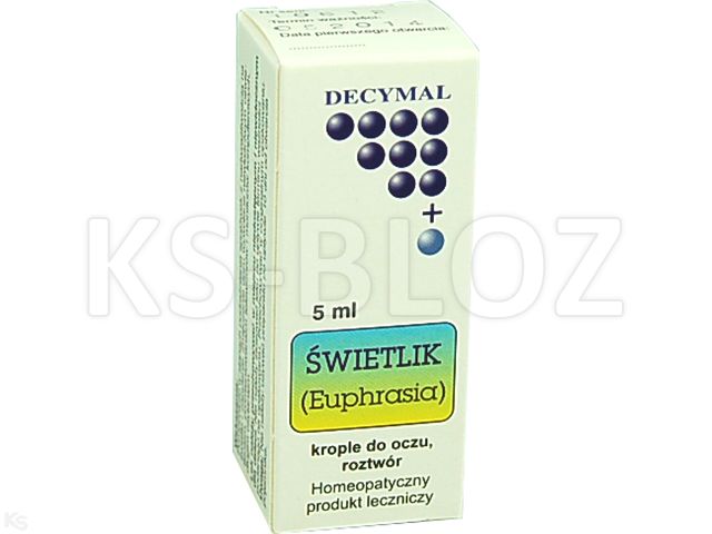 DECYMAL Euphrasia - Świetlik interakcje ulotka krople do oczu  5 ml